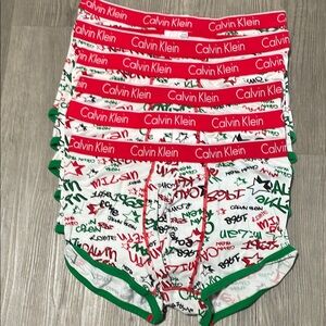 Calvin Klein Red and Green Festive Bottoms 6 pack